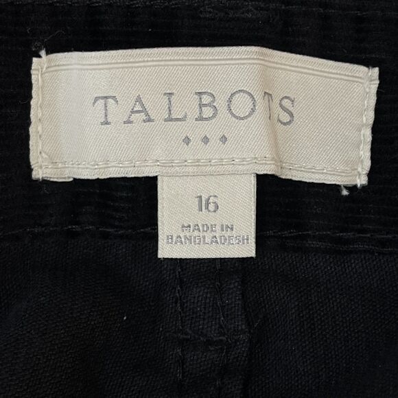 New Talbots Stretch Corduroy Straight Leg Signature Ankle Pant Women's Size 16 - Picture 3 of 8